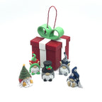 Festive Christmas Pocket Pal Christmas Gnome 5 Pack - 3d Printed Holiday Decor - Optional Gift Box Colorful Set