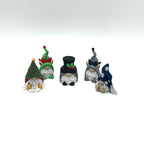 Festive Christmas Pocket Pal Christmas Gnome 5 Pack - 3d Printed Holiday Decor - Optional Gift Box Colorful Set