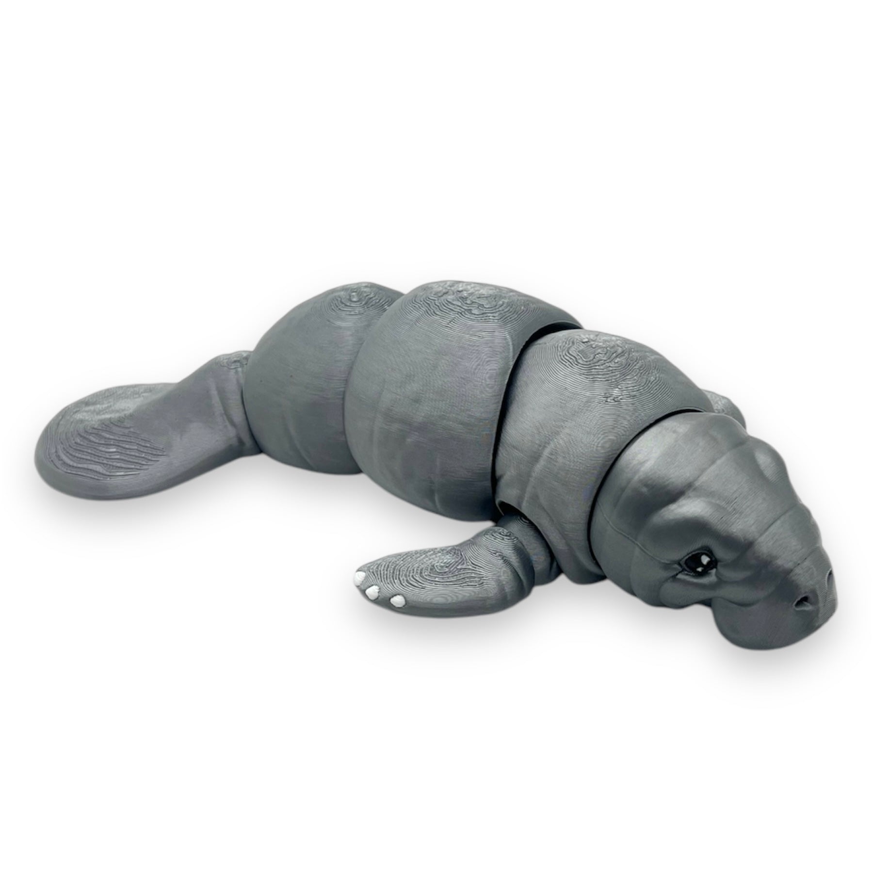 Lifelike 9" Articulated Manatee - 3d Printed Figurine by Gnarly Novelties Prints Decor Shelf