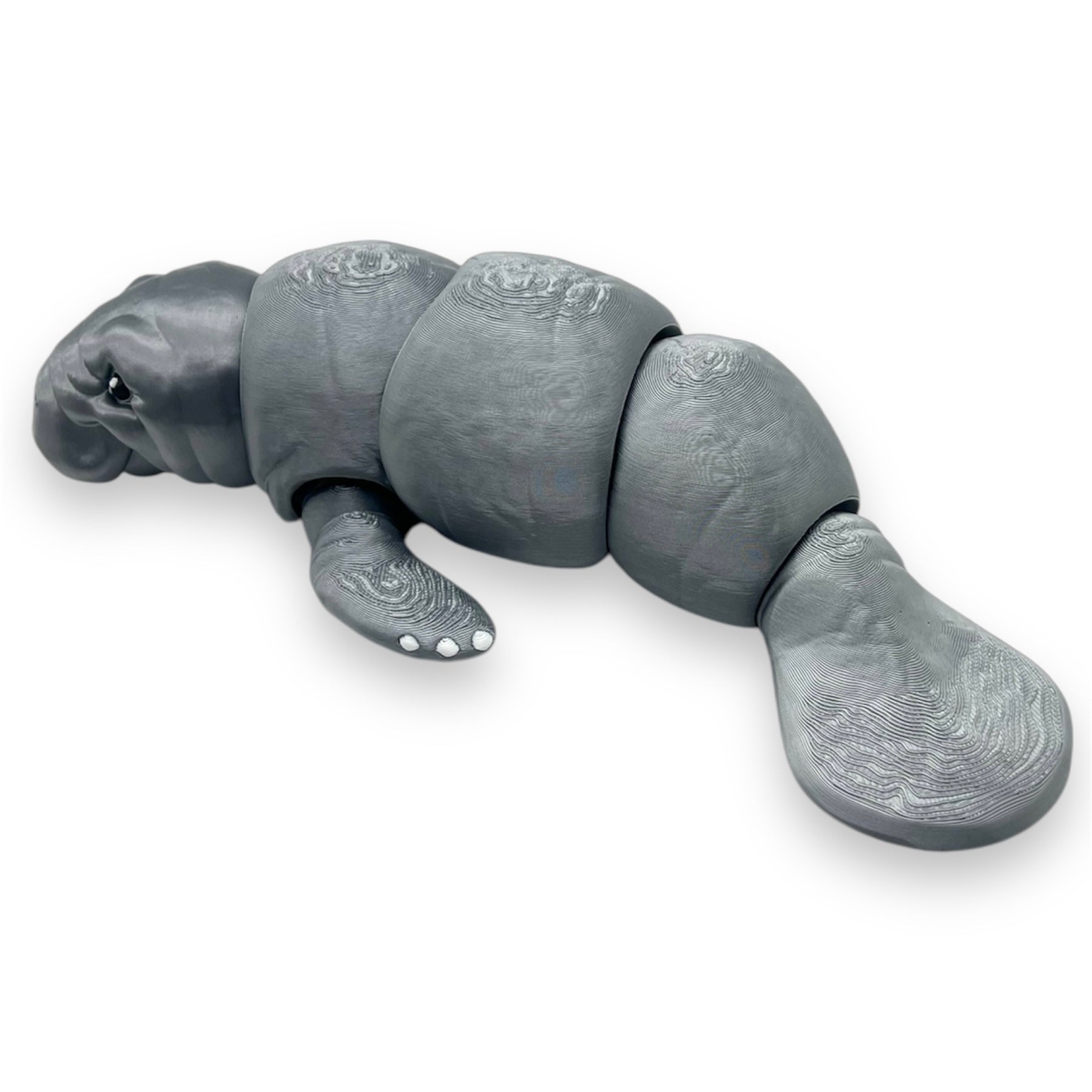 Lifelike 9" Articulated Manatee - 3d Printed Figurine by Gnarly Novelties Prints Decor Shelf