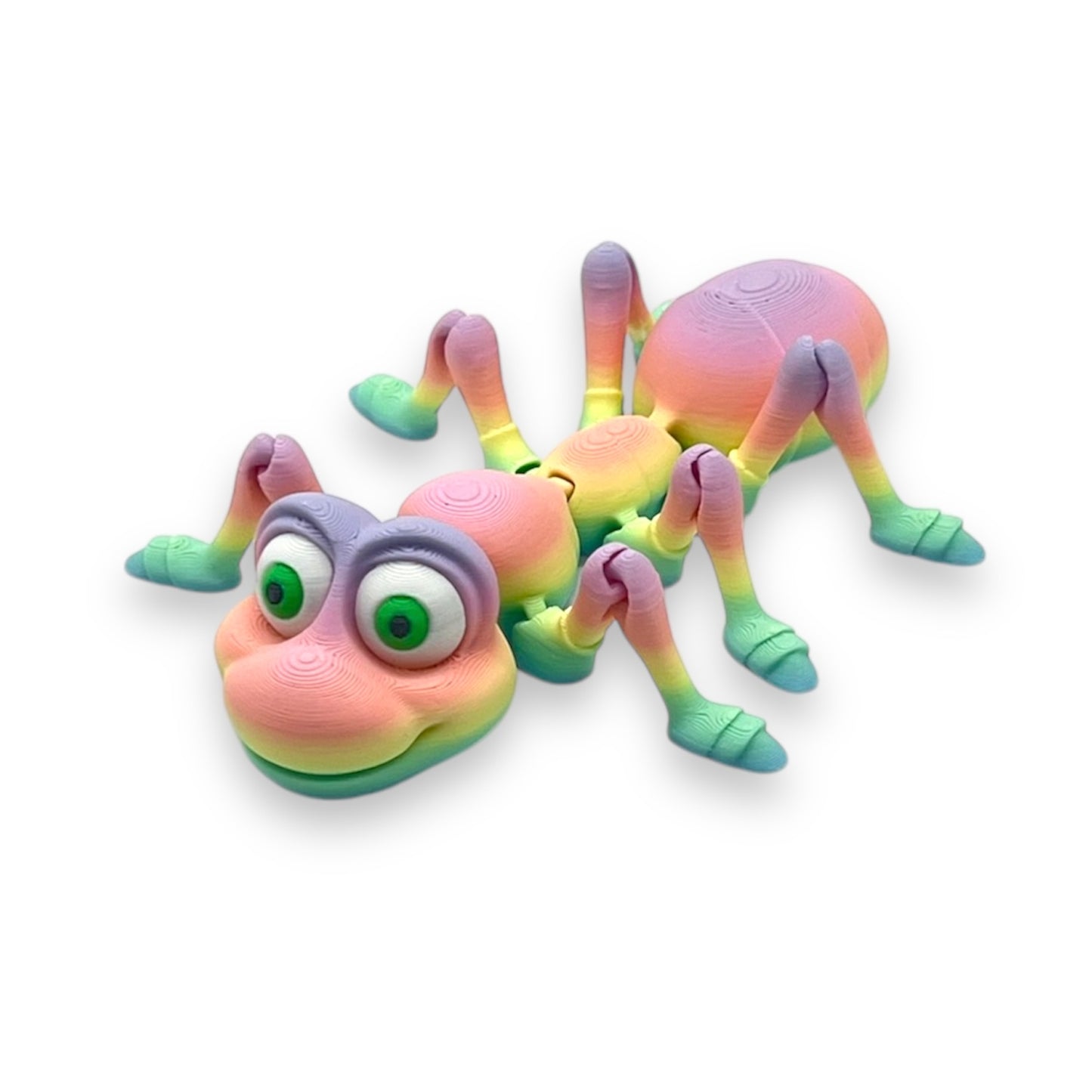 Adorable Cartoonish Ant - 4.5" or 11" Articulated 3D Printed Animal Figurine Plastic Decorative Decor
