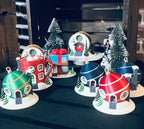 Whimsical Tealight Fairy House - Christmas Collection - 3d Printed Holiday Decor