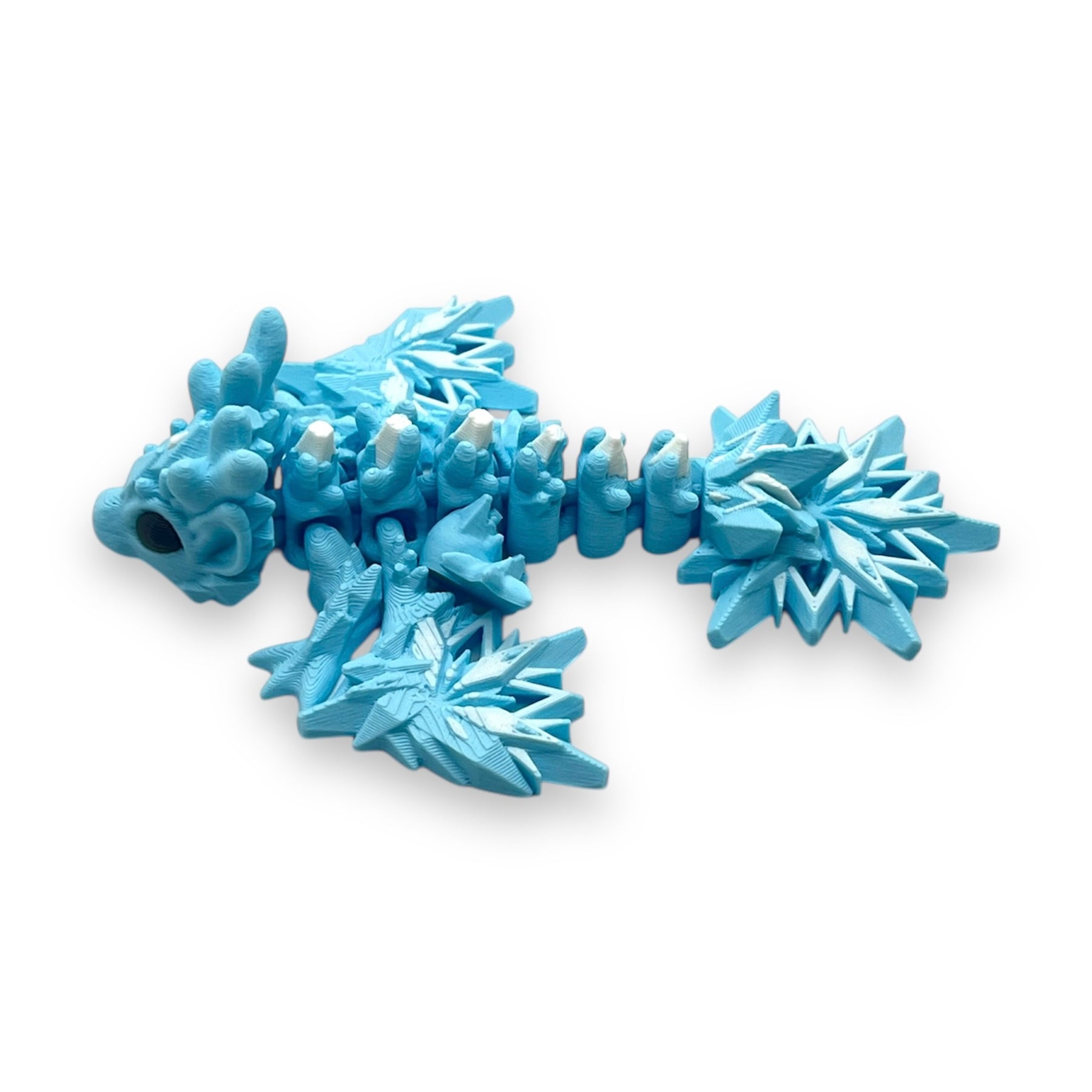 Magical 5" or 11.5" Snowflake Dragon - Articulated 3D Printed Animal Figurine Plastic Decorative Decor Ornaments Nature