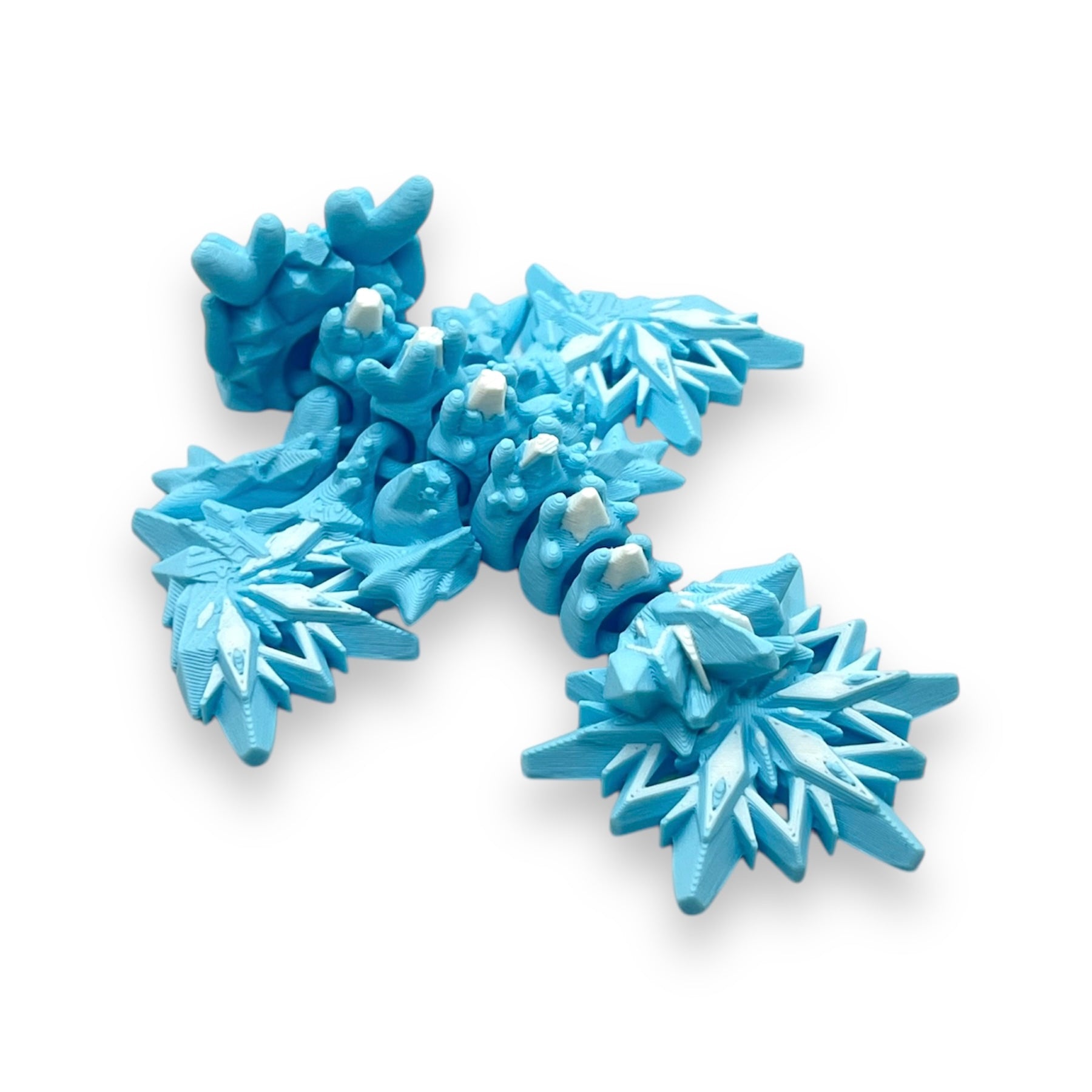 Magical 5" or 11.5" Snowflake Dragon - Articulated 3D Printed Animal Figurine Plastic Decorative Decor Ornaments Nature