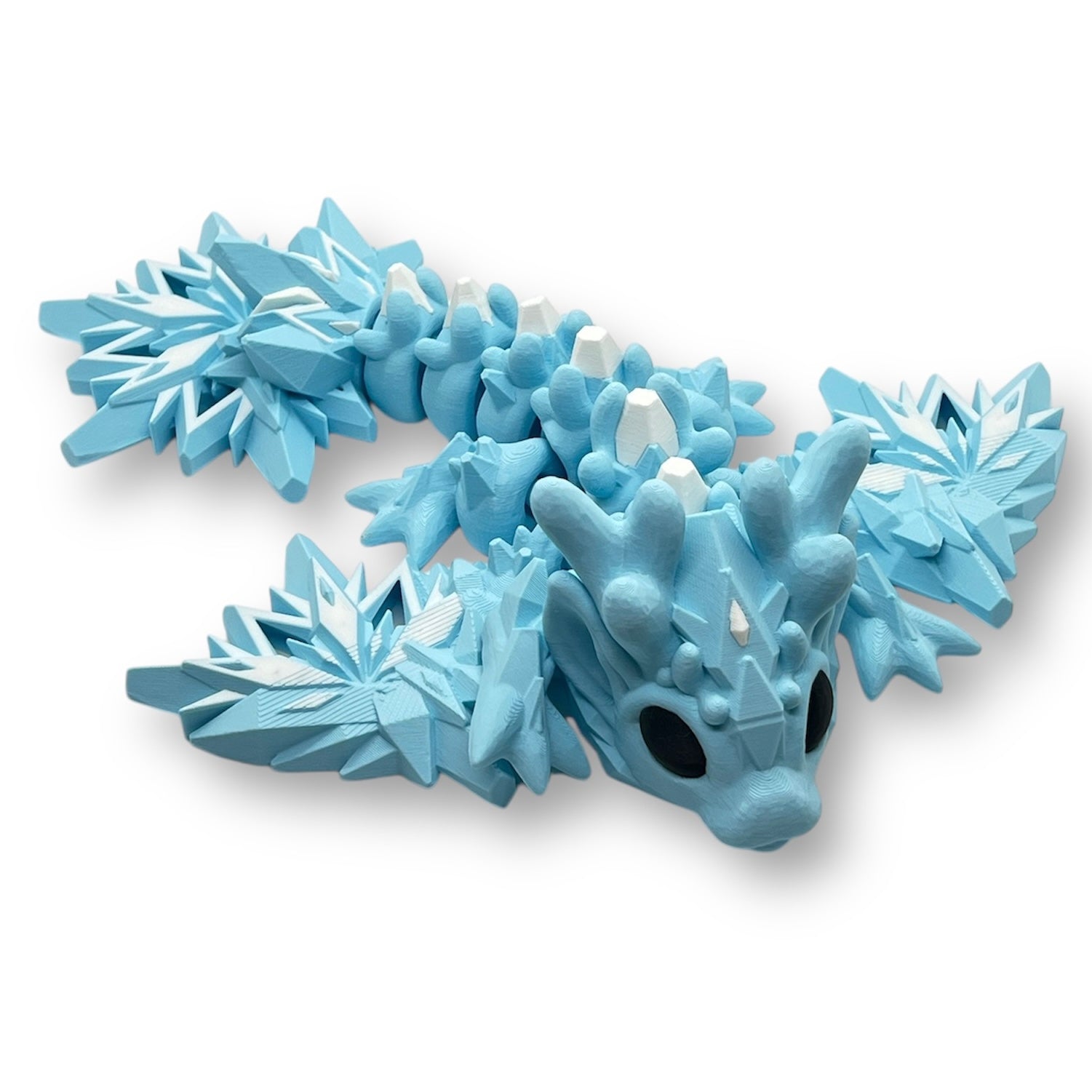 Magical 5" or 11.5" Snowflake Dragon - Articulated 3D Printed Animal Figurine Plastic Decorative Decor Ornaments Nature