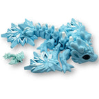 Magical 5" or 11.5" Snowflake Dragon - Articulated 3D Printed Animal Figurine Plastic Decorative Decor Ornaments Nature
