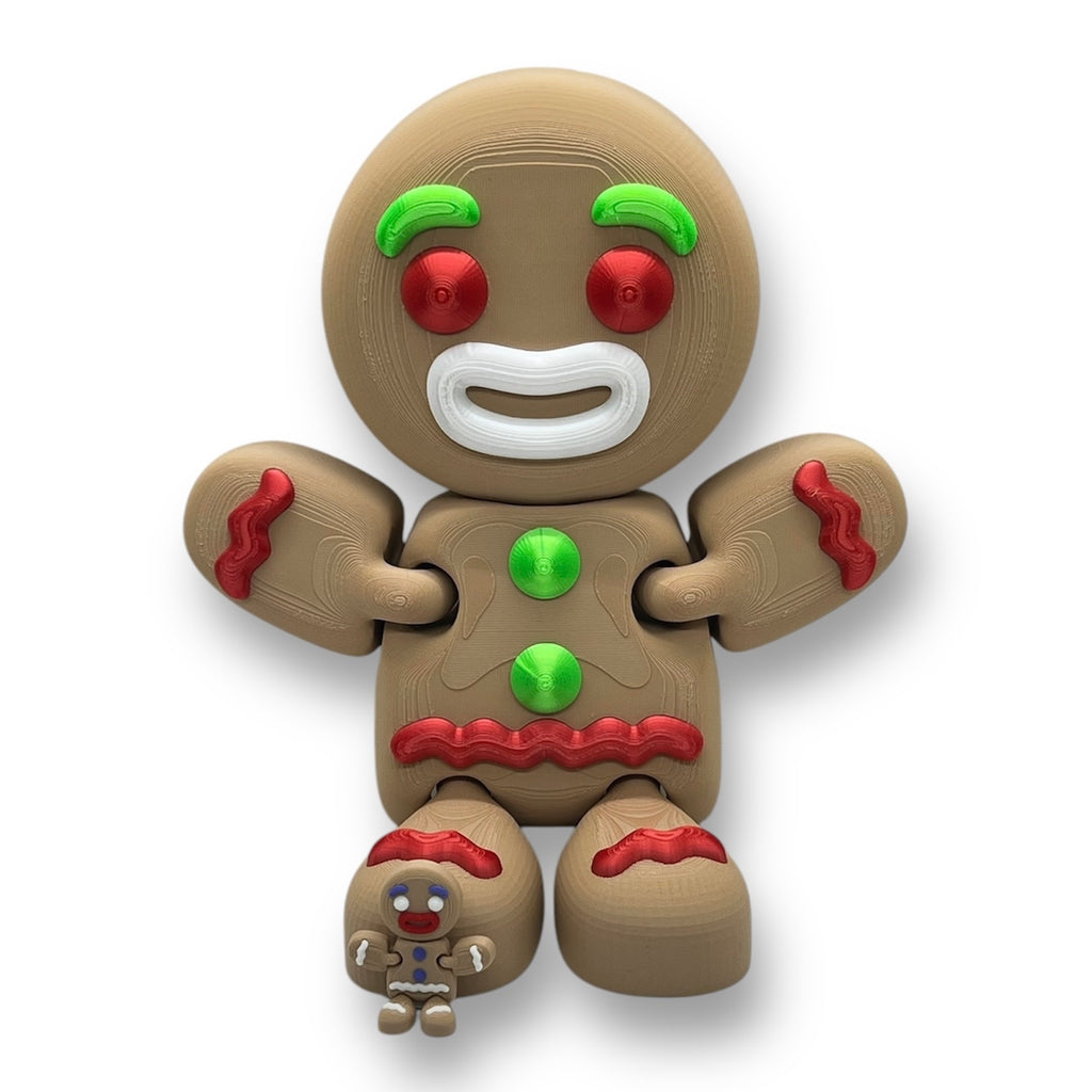 CHONKZ - Articulated 11" Gingerbread Man Giant Edition - 3d Printed Figurine