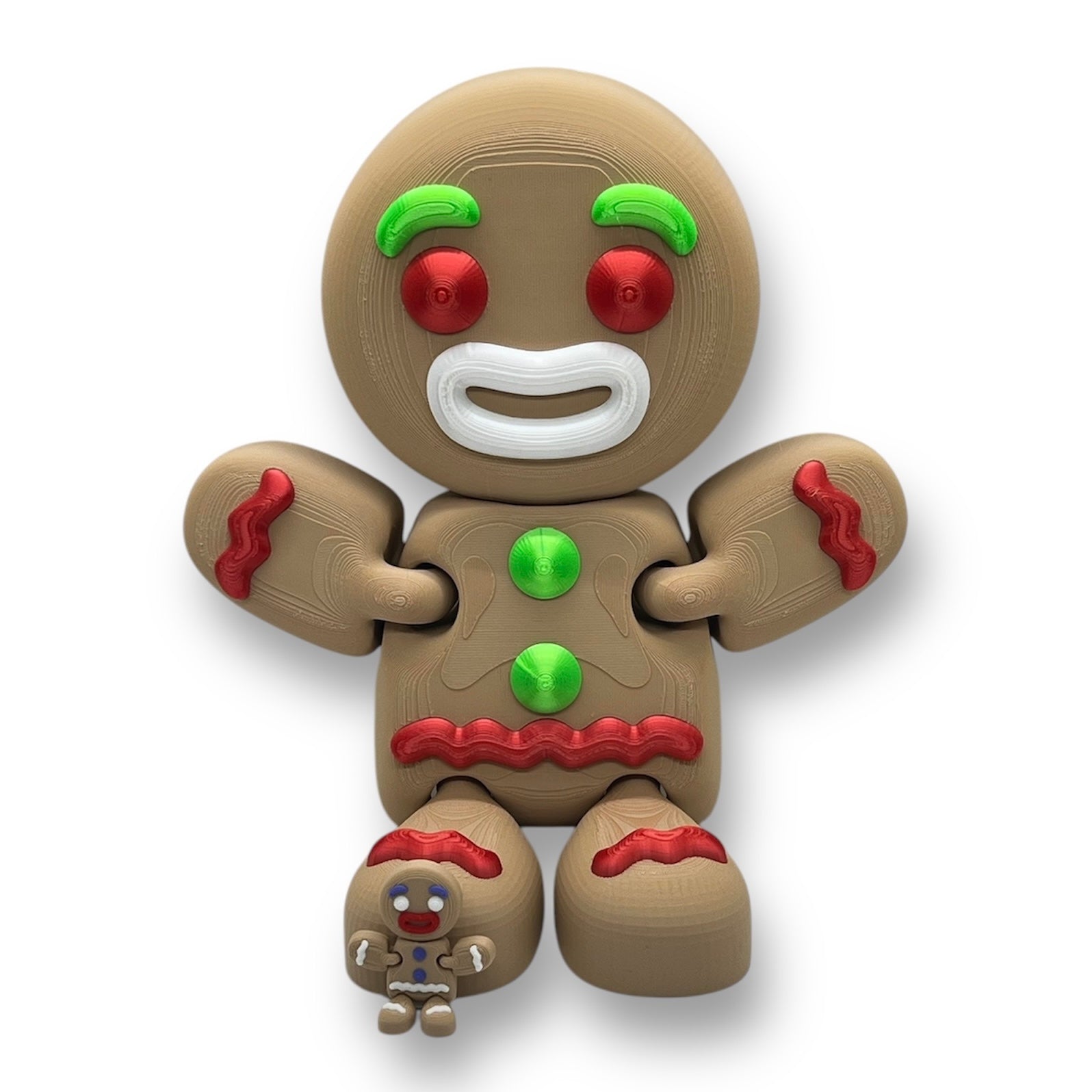 CHONKZ - Articulated 11" Gingerbread Man Giant Edition - 3d Printed Figurine