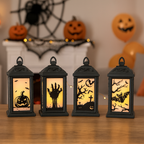 Spooky 5.5" Tea Light Lantern Collection - Halloween Room & Desk Decor