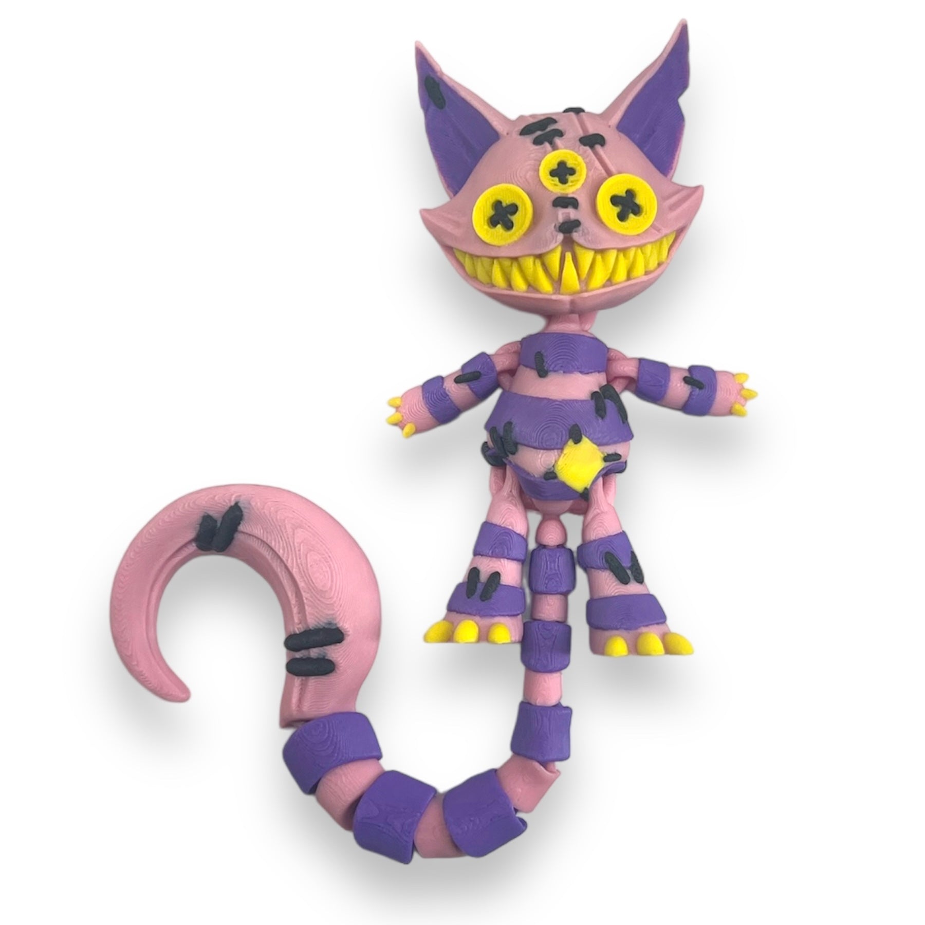 Twisted Wonderland Series - 8.5" Cheshire Cat - Articulated 3d Printed Figurine Decor