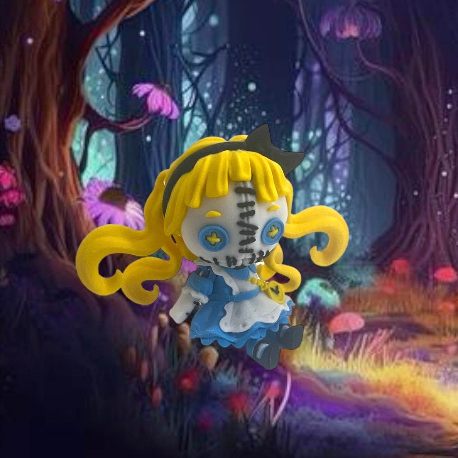Twisted Wonderland Series - 5" Alice - Articulated 3d Printed Figurine Decor
