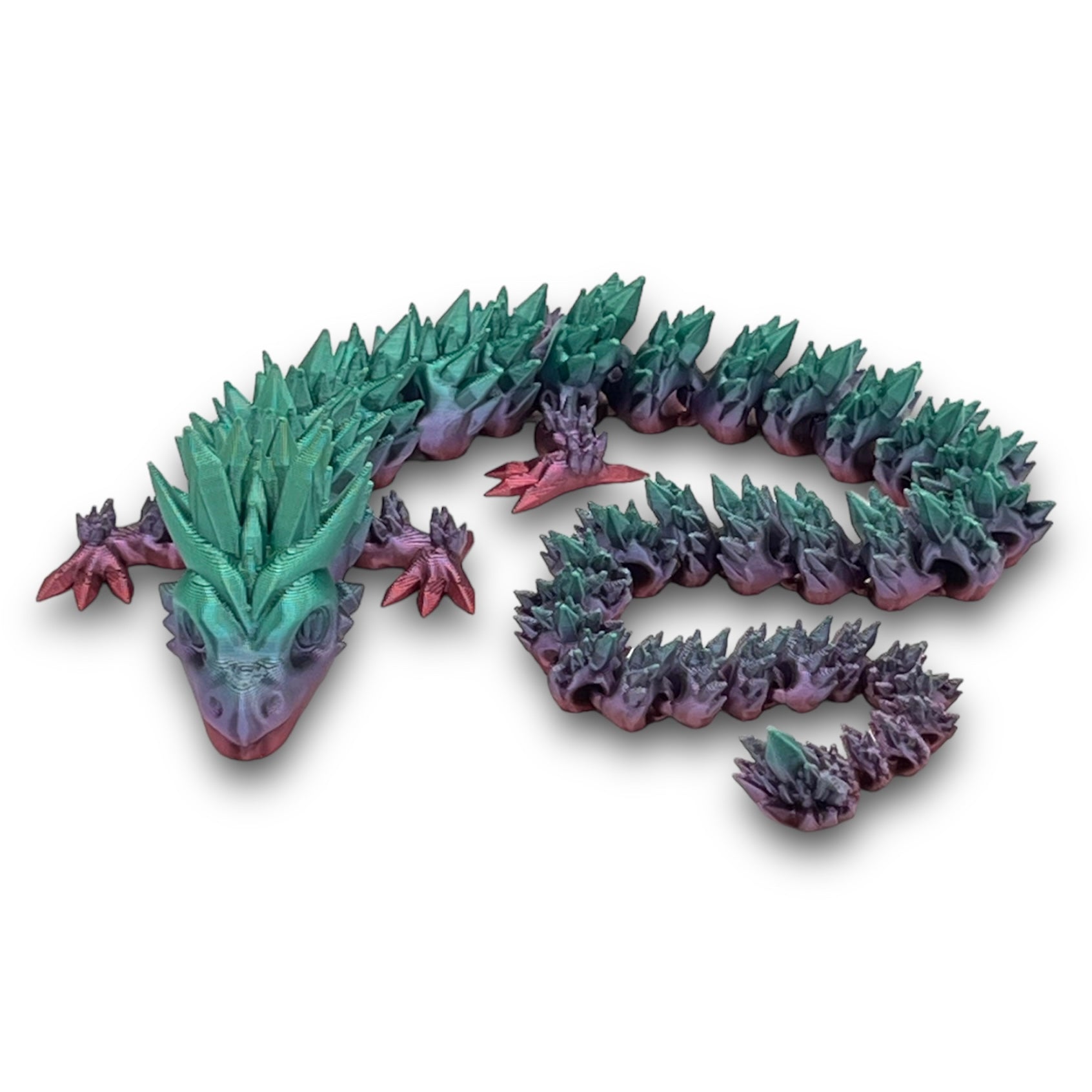 24" Articulated Gemstone Dragon - (Saber Design) 3d Printed Figurine