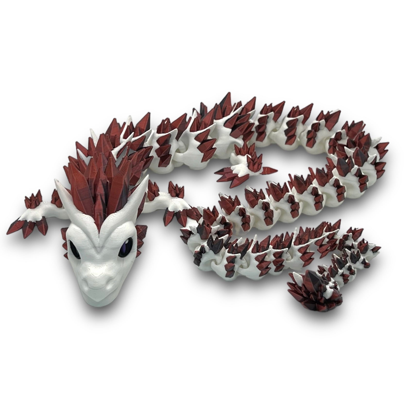24" Articulated Gemstone Dragon - (Saber Design) 3d Printed Figurine