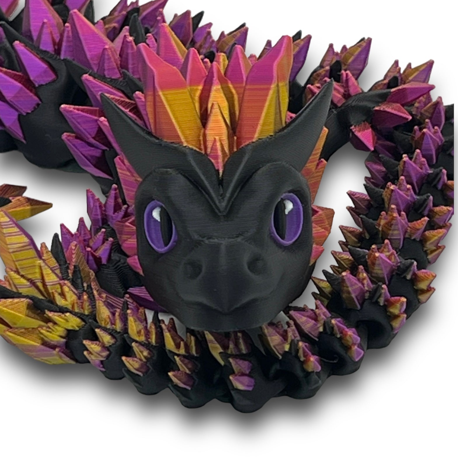 24" Articulated Gemstone Dragon - (Saber Design) 3d Printed Figurine