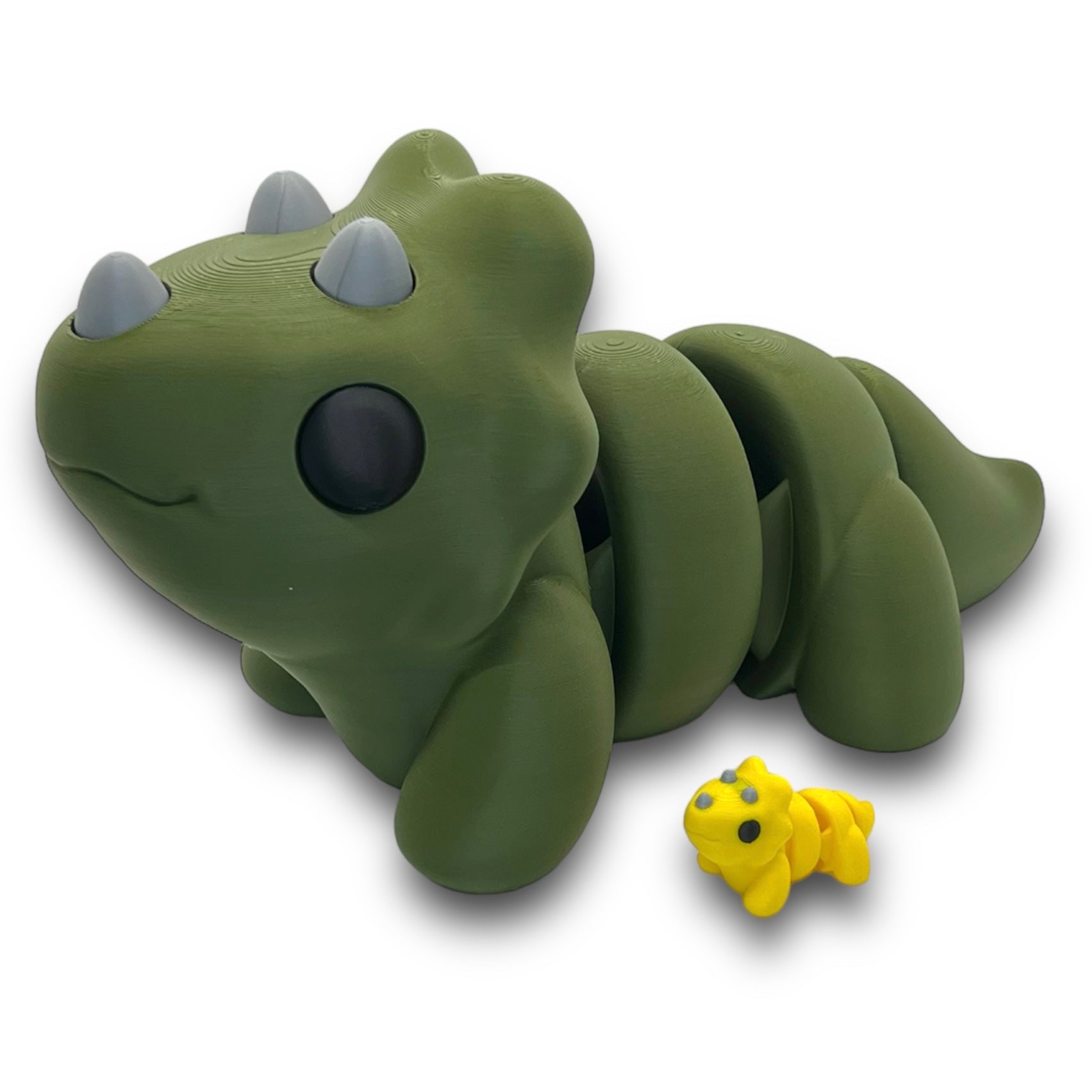CHONKZ - 11" Giant Triceratops Dinosaur Pocket Pals - Articulated 3D Printed Animal Figurine Decor