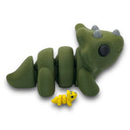 CHONKZ - 11" Giant Triceratops Dinosaur Pocket Pals - Articulated 3D Printed Animal Figurine Decor
