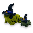 Witchy Hat Frog - 3d Printed Articulated Figurine Halloween Plastic Ornament