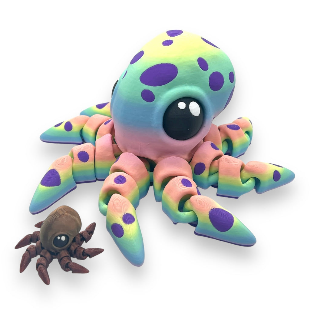 CHONKZ Giant 9.5" Octopus - Large Scale Articulated Fun - 3d Printed Figurine