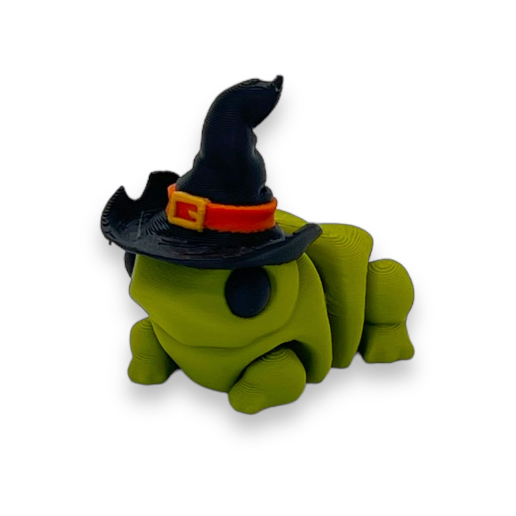 Witchy Hat Frog - 3d Printed Articulated Figurine Halloween Plastic Ornament