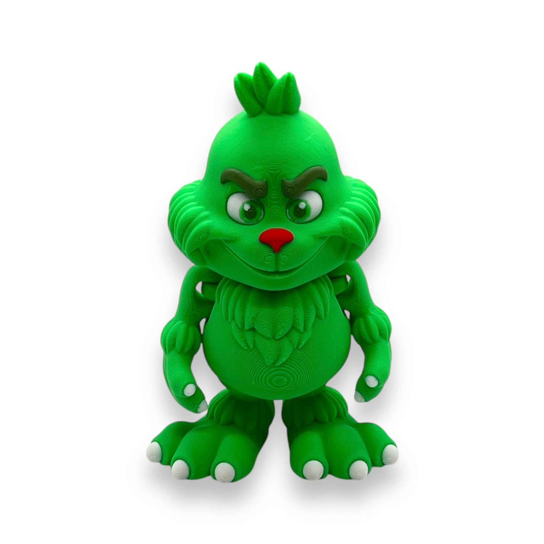 10.5 Grinchy Green Guy CHONKZ - Pocket Pals - 3d Printed Articulated Figurine Decor