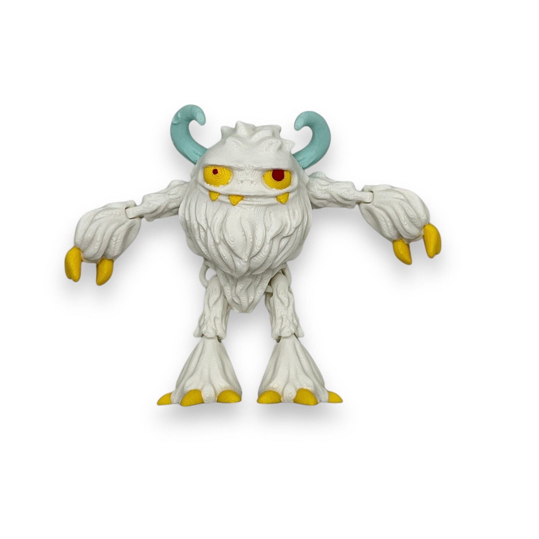 Twisted 4" Yeti by Twisty Prints - 3d Printed Articulated Holiday Decor