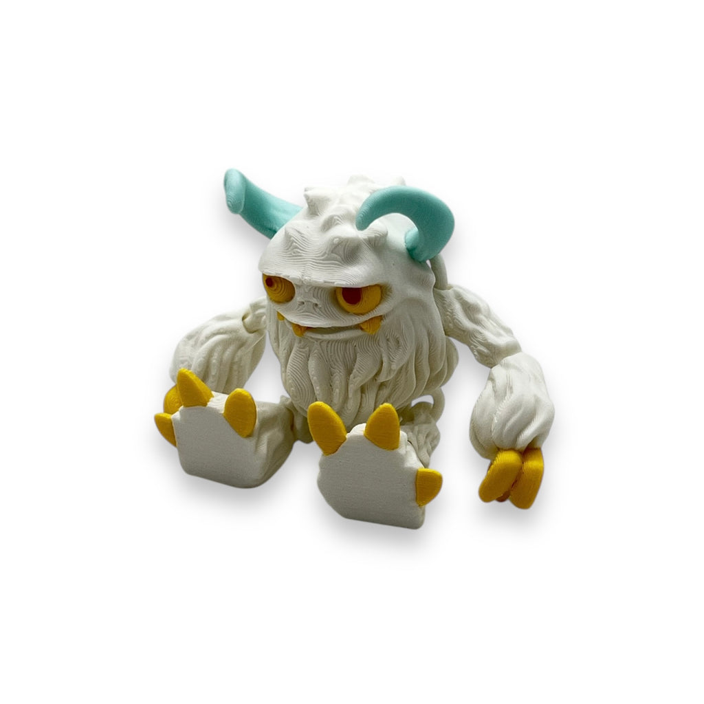 Twisted 4" Yeti by Twisty Prints - 3d Printed Articulated Holiday Decor