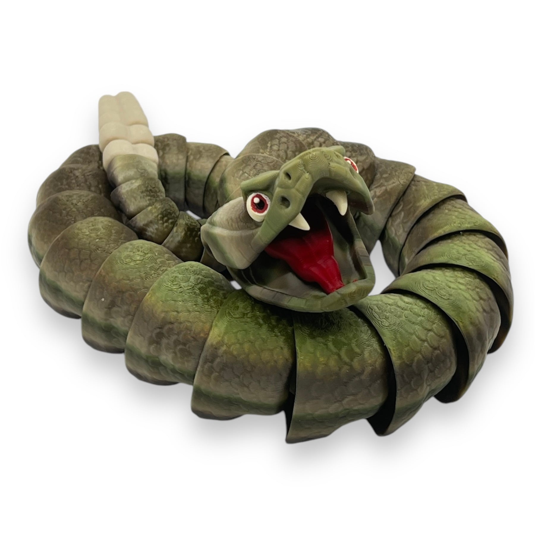 Realistic 25" Rattlesnake - 3d Printed Articulated Decor