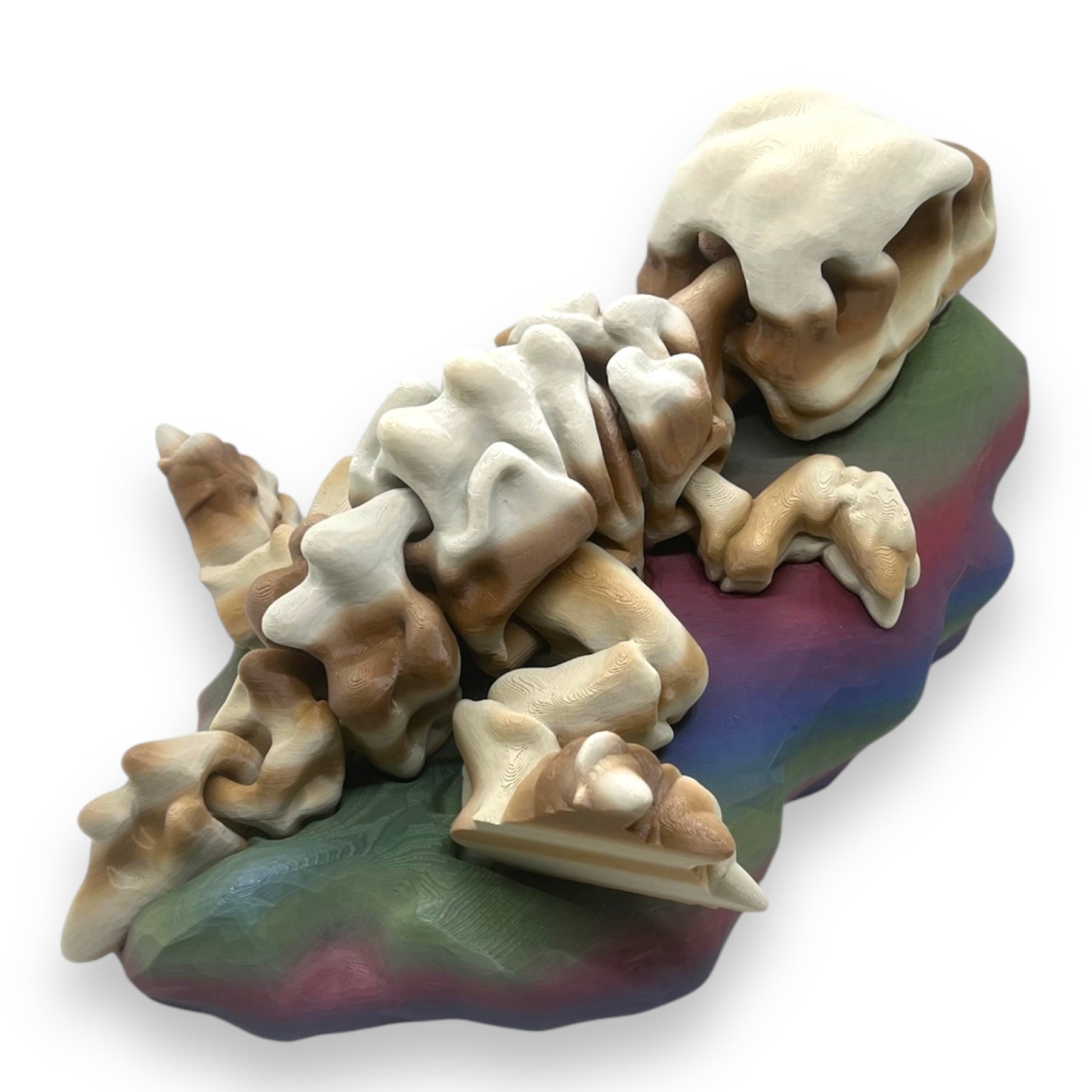 Amazing T-Rex Dinosaur Skeleton with Stand - Articulated 3d Printed Figurine