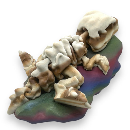 Amazing T-Rex Dinosaur Skeleton with Stand - Articulated 3d Printed Figurine