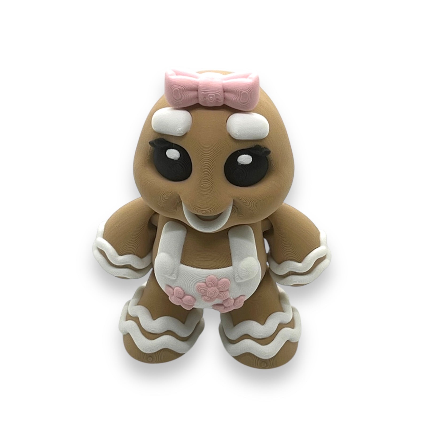 Beautiful 5" Mr. & Mrs. Gingerbread Man - 3d Printed Figurine by Gnarly Novelties Prints