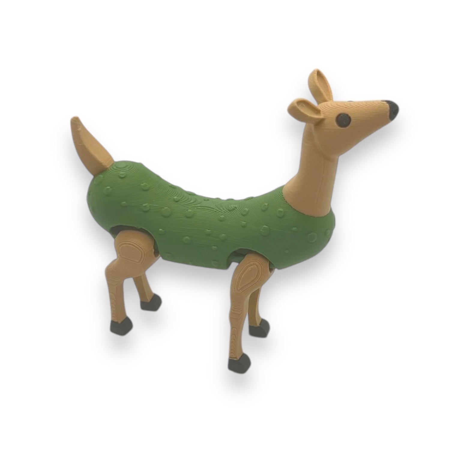 Standing 4.5" Dill (Pickle) Doe - Articulated 3d Printed Decor