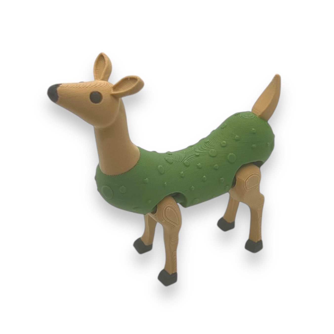 Standing 4.5" Dill (Pickle) Doe - Articulated 3d Printed Decor