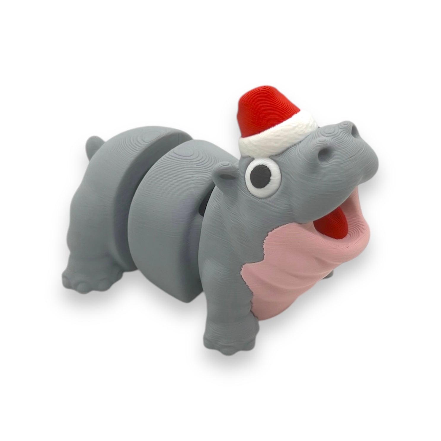 Adorable 4" Moo Deng Baby Hippo - Articulated 3d Printed Decor