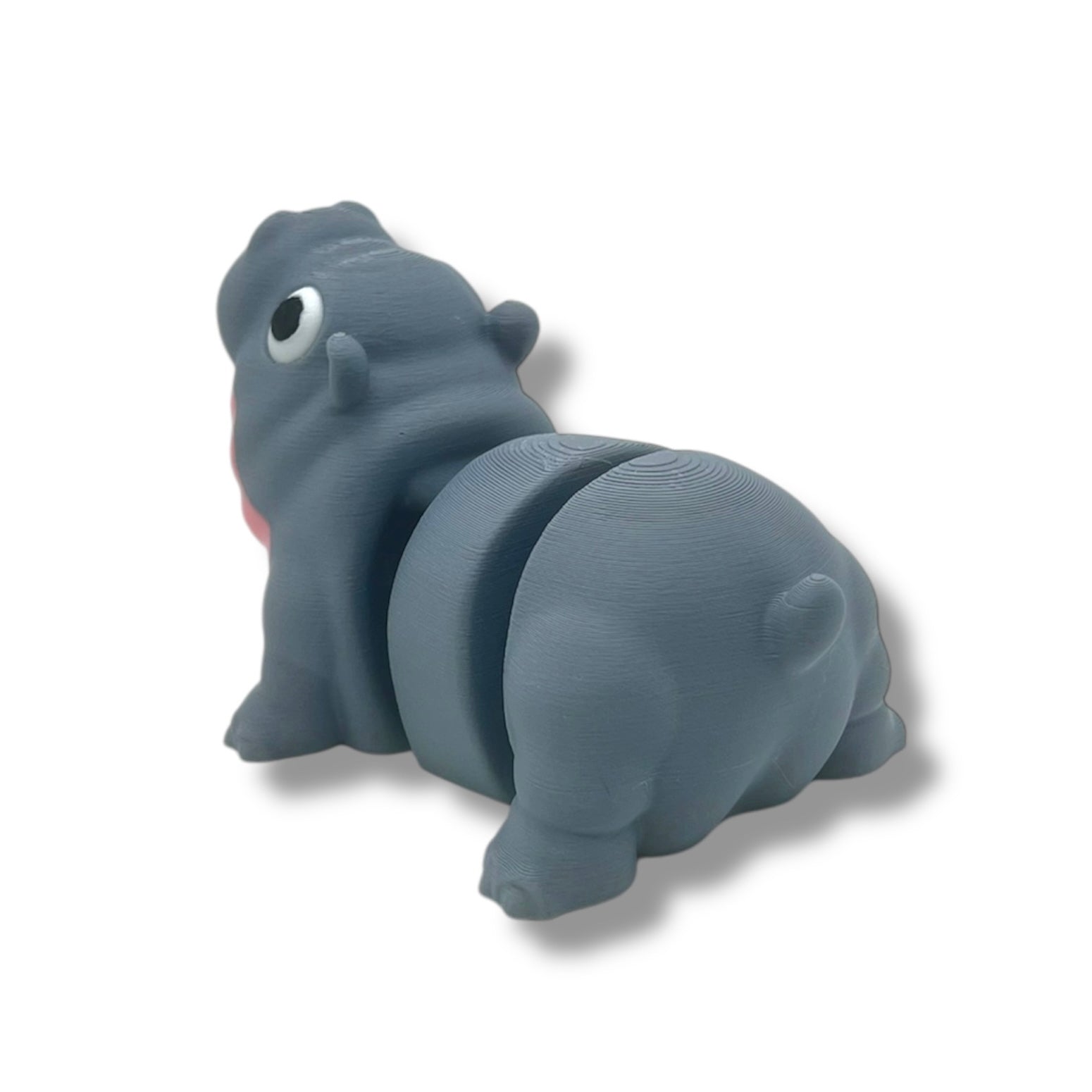 Adorable 4" Moo Deng Baby Hippo - Articulated 3d Printed Decor