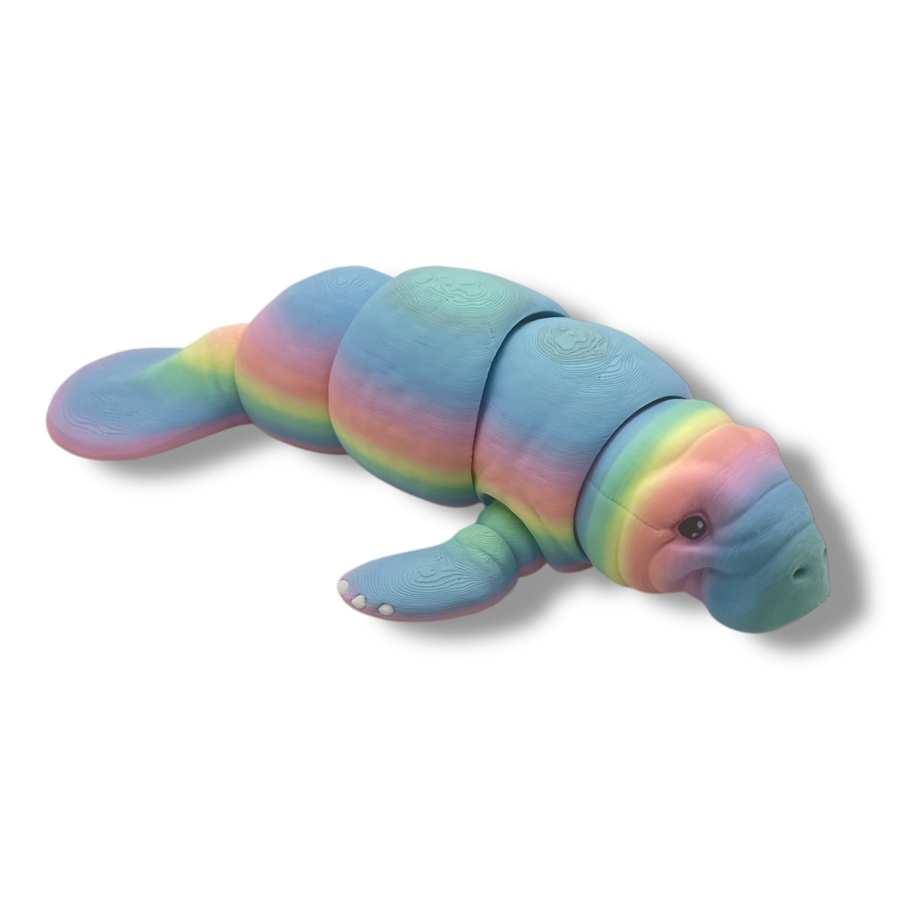 Lifelike 9" Articulated Manatee - 3d Printed Figurine by Gnarly Novelties Prints Decor Shelf