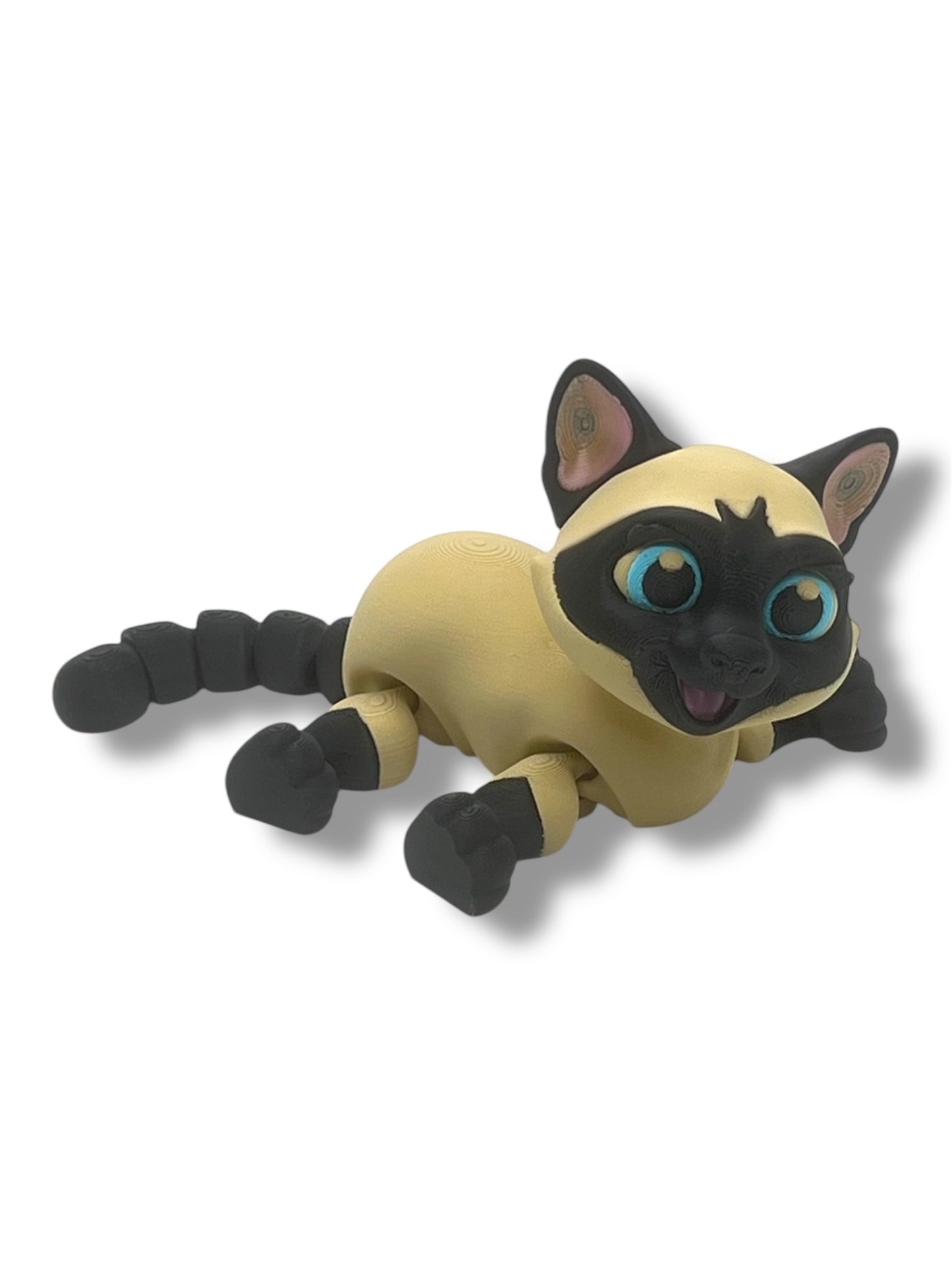 6" Cute Siamese Cat - 3d Printed Articulated Figurine