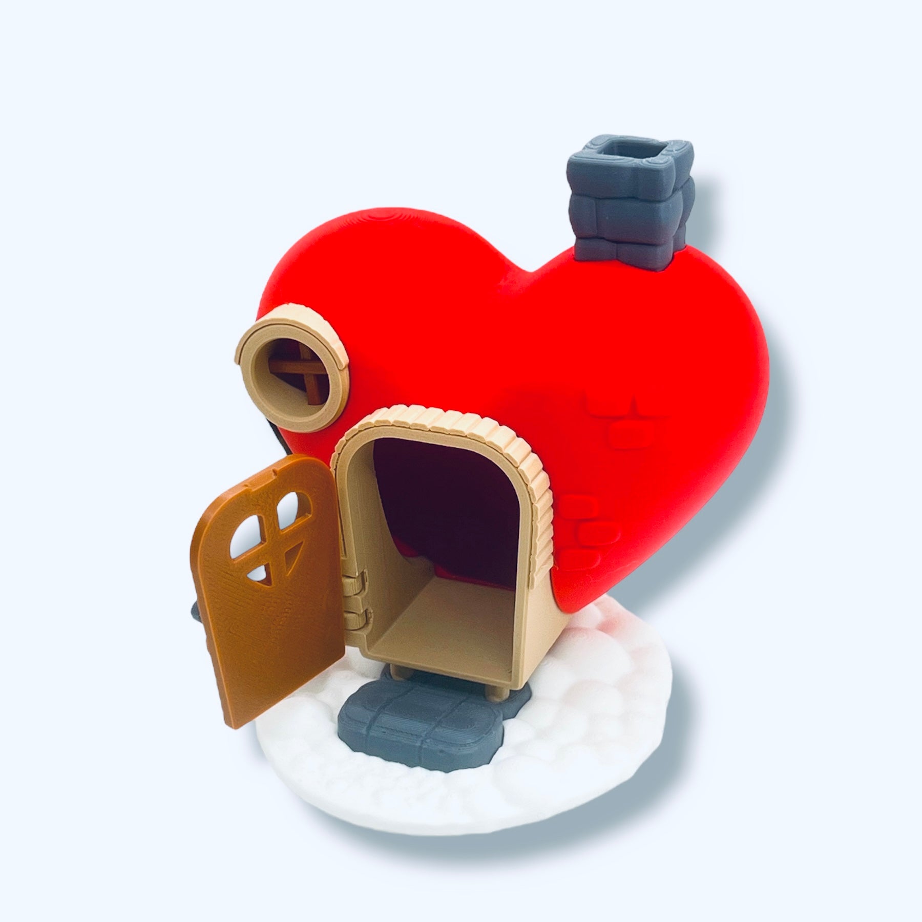 Adorable Valentines Heart House - 3d Printed Holiday Decor