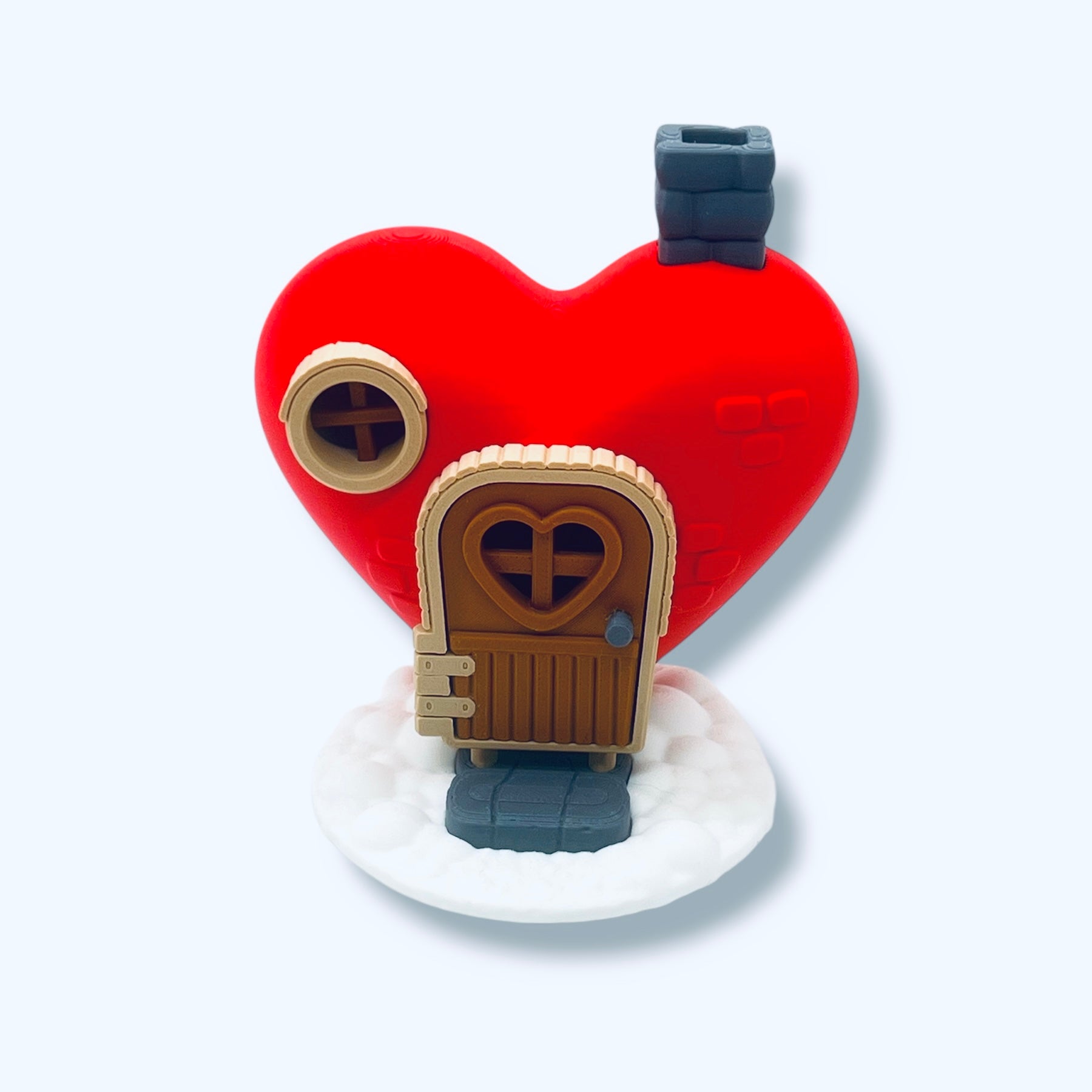 Adorable Valentines Heart House - 3d Printed Holiday Decor