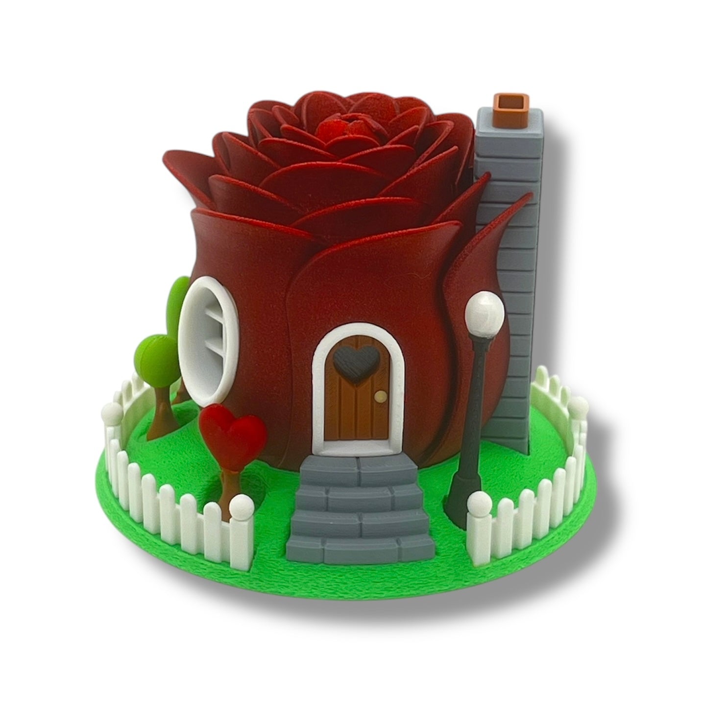 Whimsical Tealight Fairy House - Valentines Collection - 3d Printed Holiday Decor