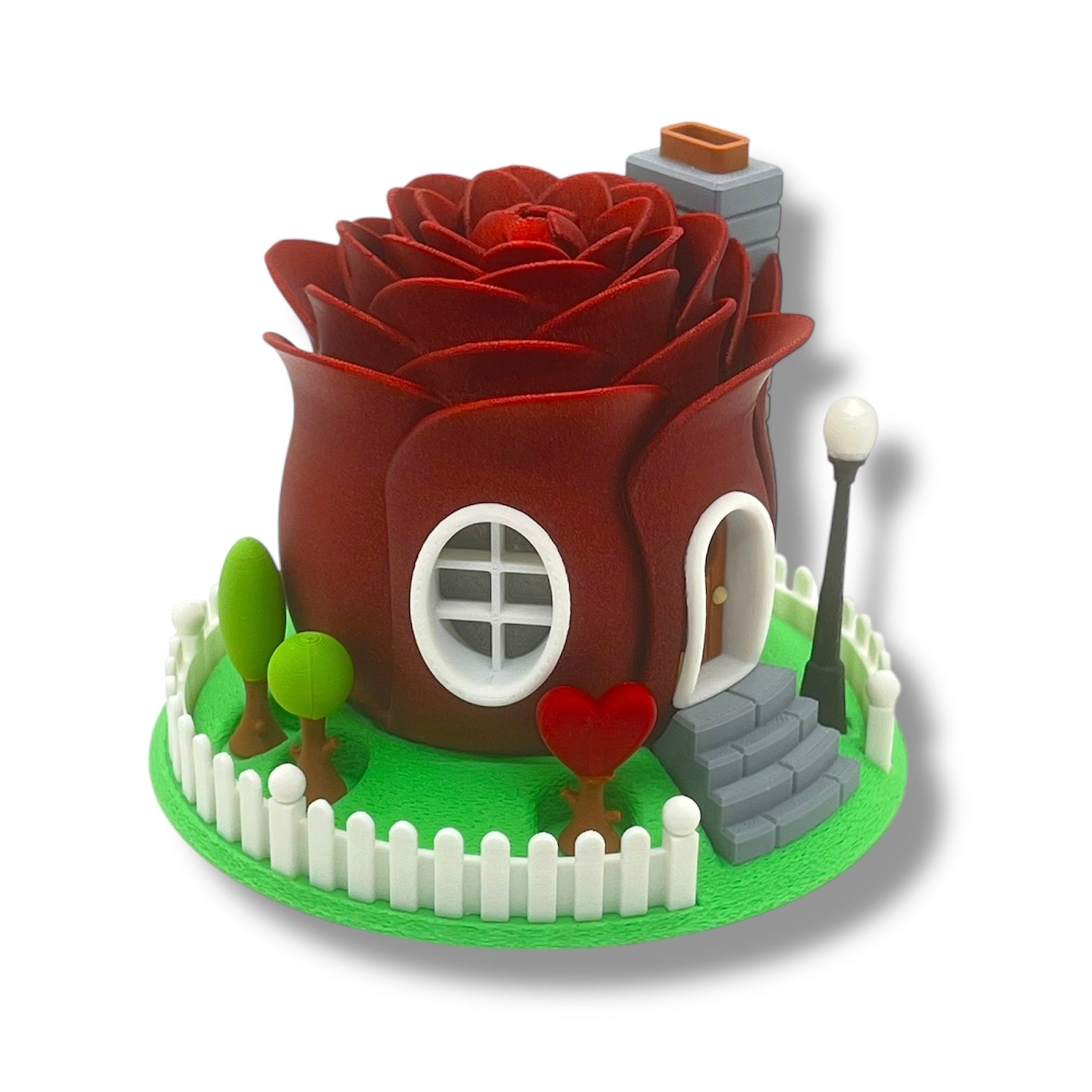 Whimsical Tealight Fairy House - Valentines Collection - 3d Printed Holiday Decor