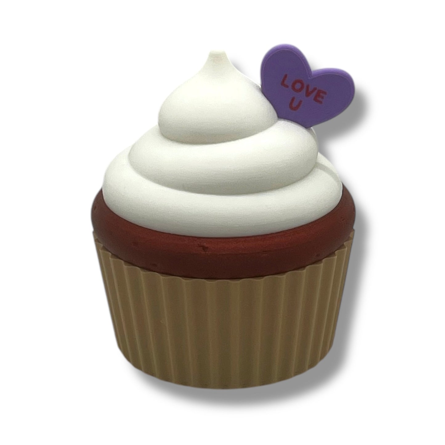 Adorable 4.5" Valentines Cupcake Container - 3d Printed Holiday Decor