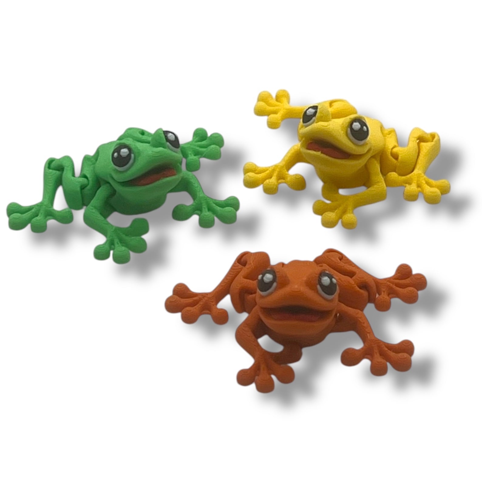 Pocket Pals Magnetic Tree Frog 3 Pack - 3d Printed Articulated Figurine Decor