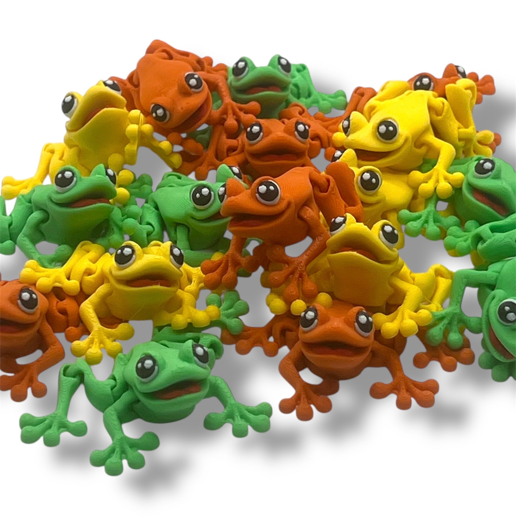 Pocket Pals Magnetic Tree Frog 3 Pack - 3d Printed Articulated Figurine Decor
