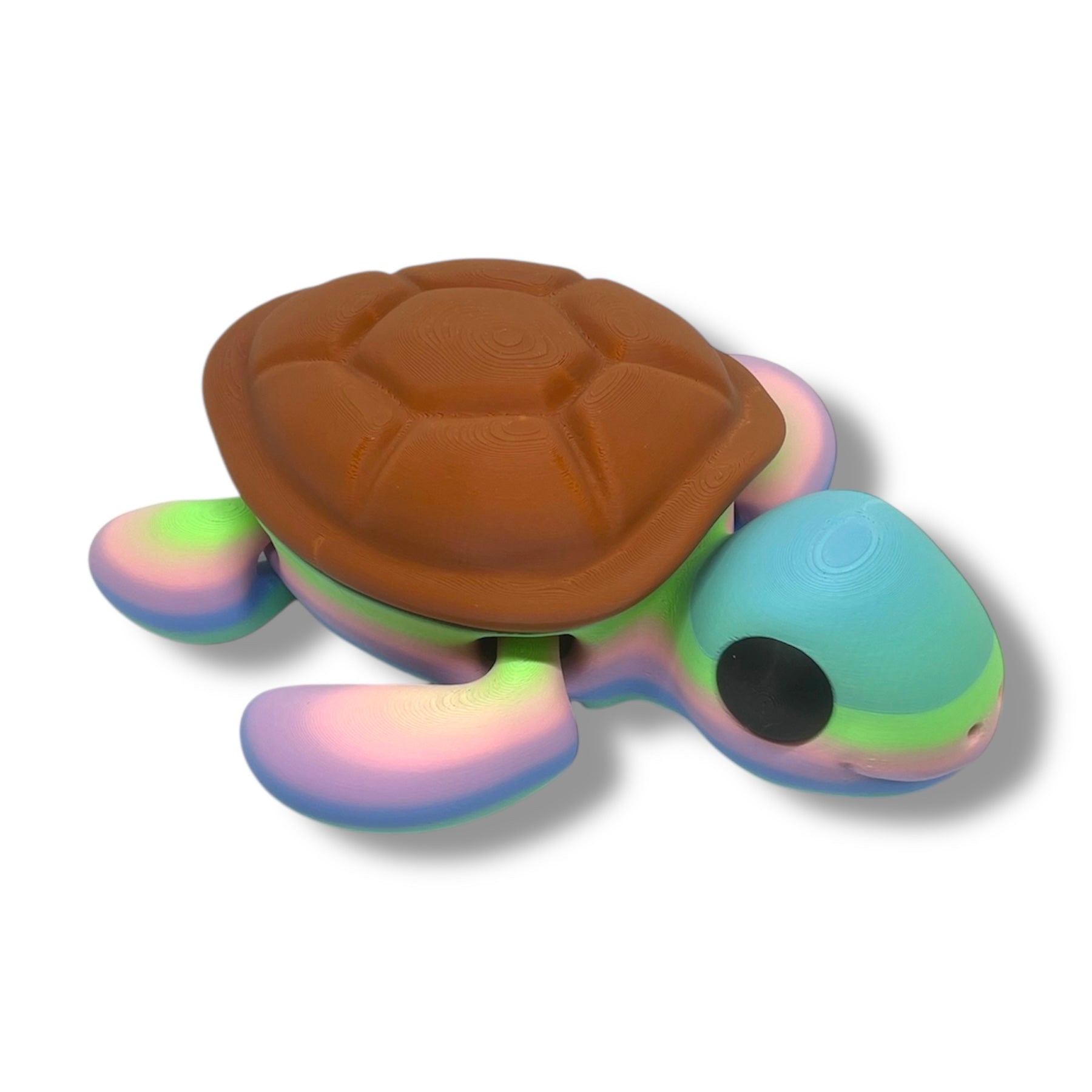 CHONKZ - Giant 10" Sea Turtle Pocket Pals - Articulated 3D Printed Animal Figurine Decor