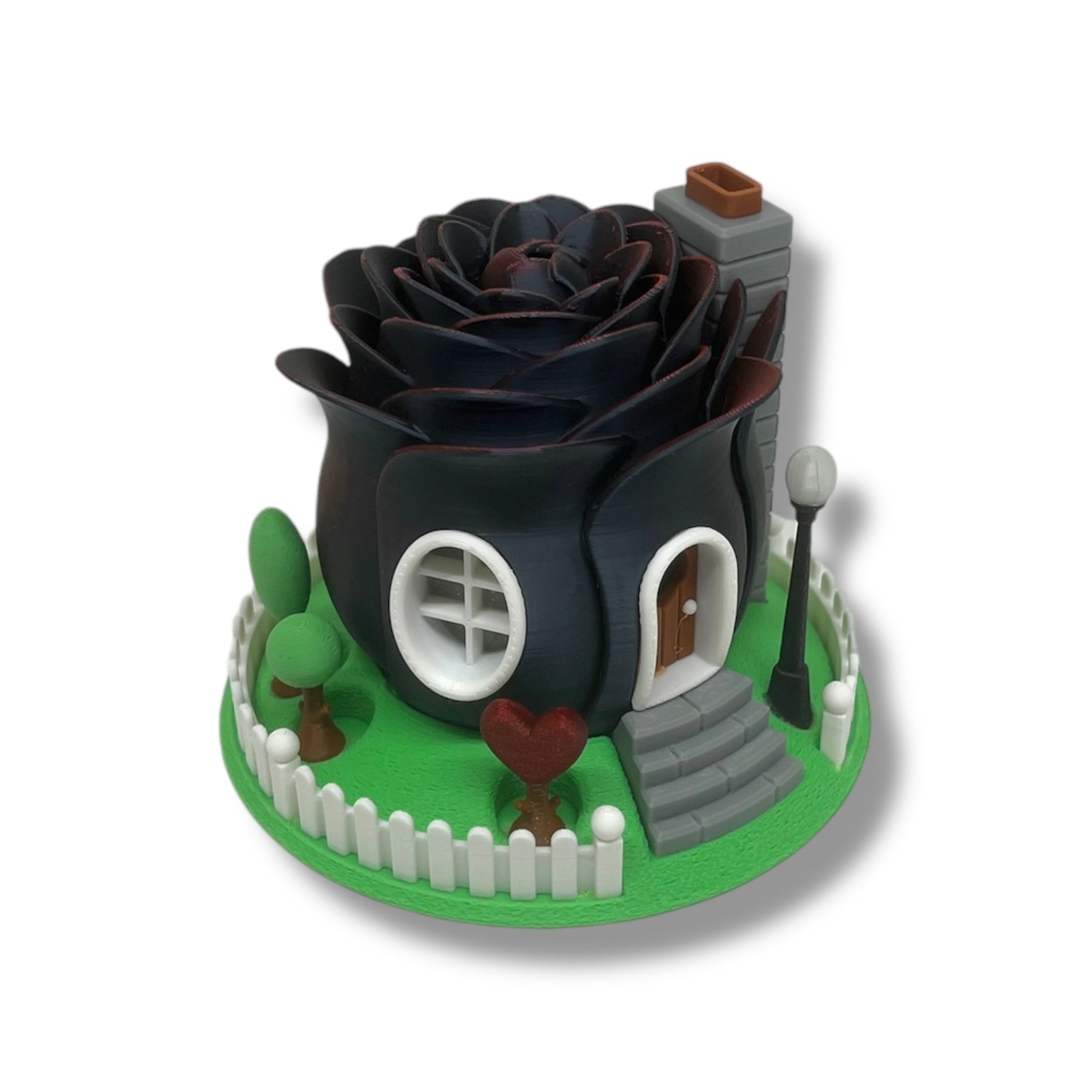 Whimsical Tealight Fairy House - Valentines Collection - 3d Printed Holiday Decor