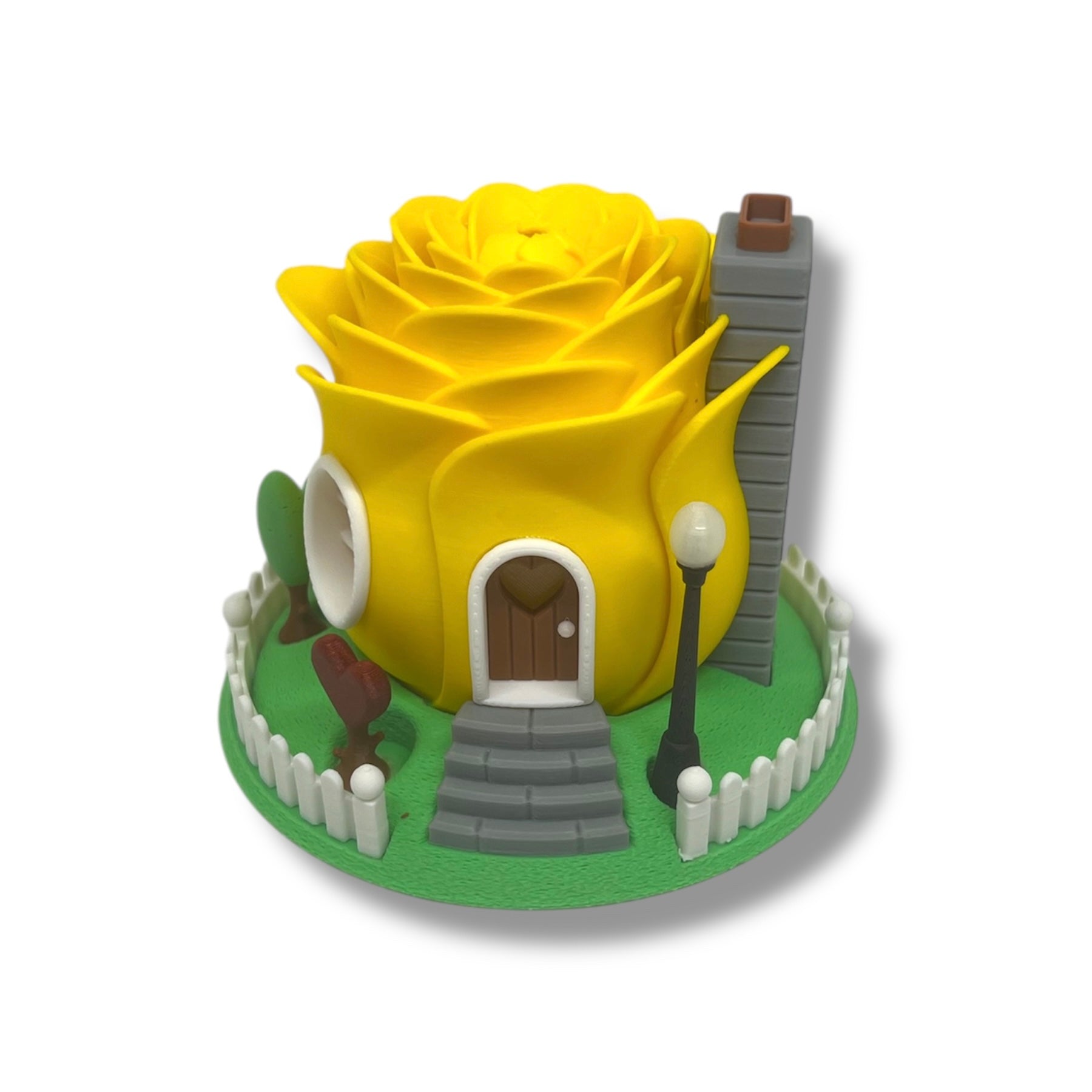 Whimsical Tealight Fairy House - Valentines Collection - 3d Printed Holiday Decor