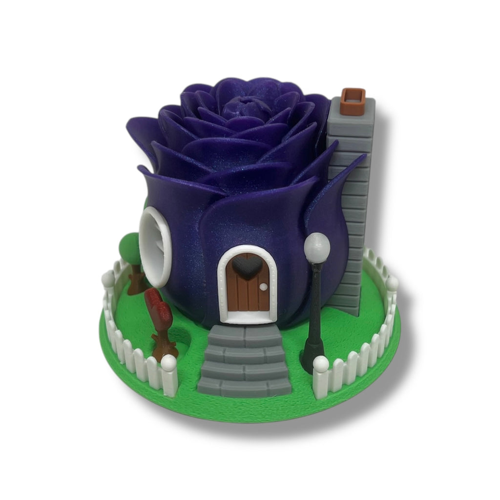 Whimsical Tealight Fairy House - Valentines Collection - 3d Printed Holiday Decor