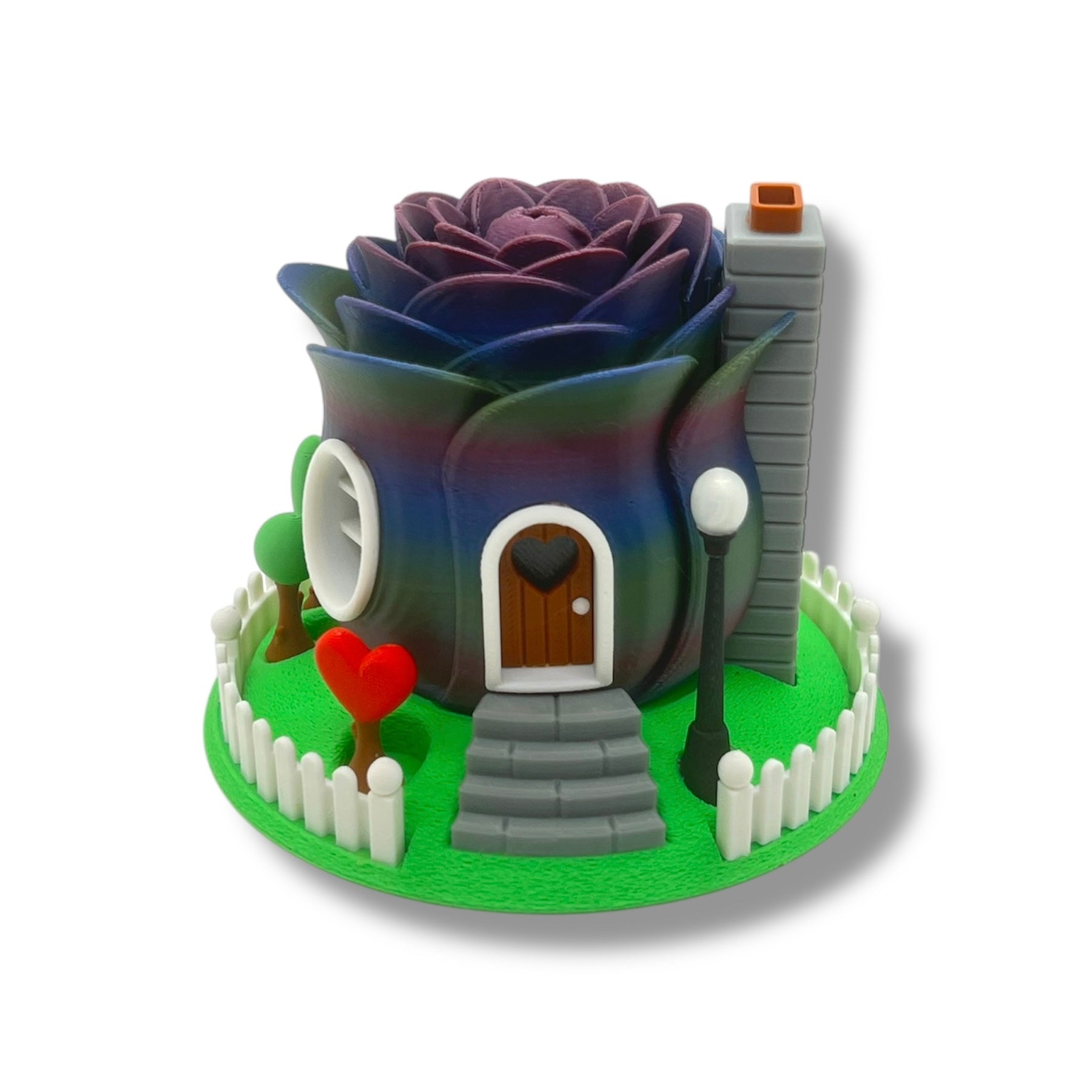 Whimsical Tealight Fairy House - Valentines Collection - 3d Printed Holiday Decor