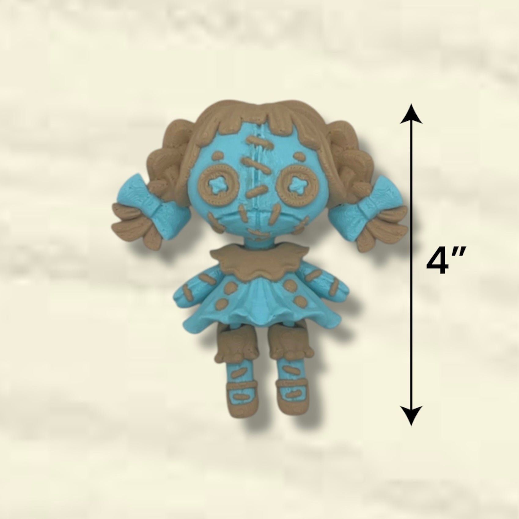 Twisted 4" Mini Doll by Twisty Prints - 3d Printed Articulated Decor