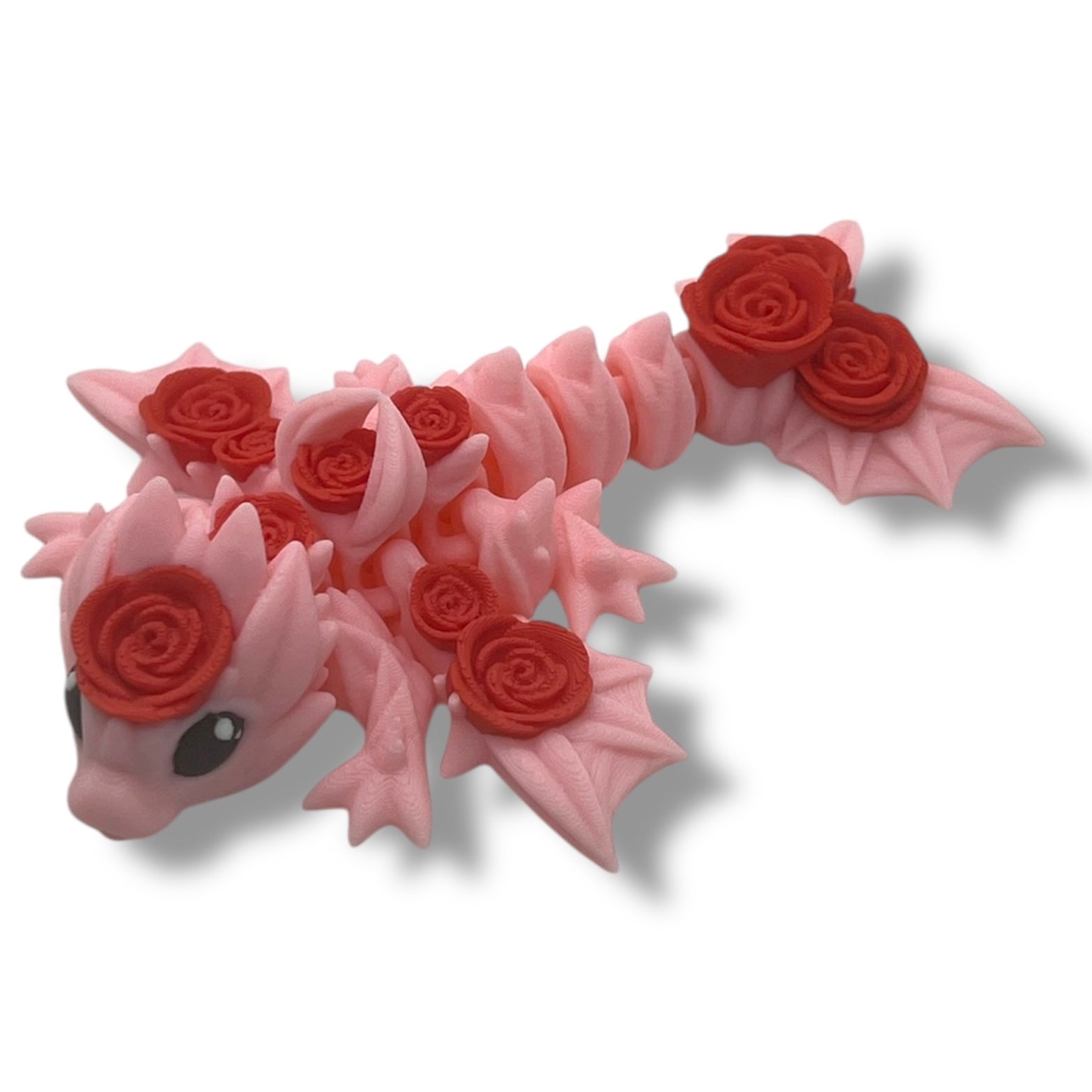 Lovely 5" Tiny Rose Dragon - Articulated 3D Printed Animal Figurine Plastic Decorative Decor Ornaments Nature